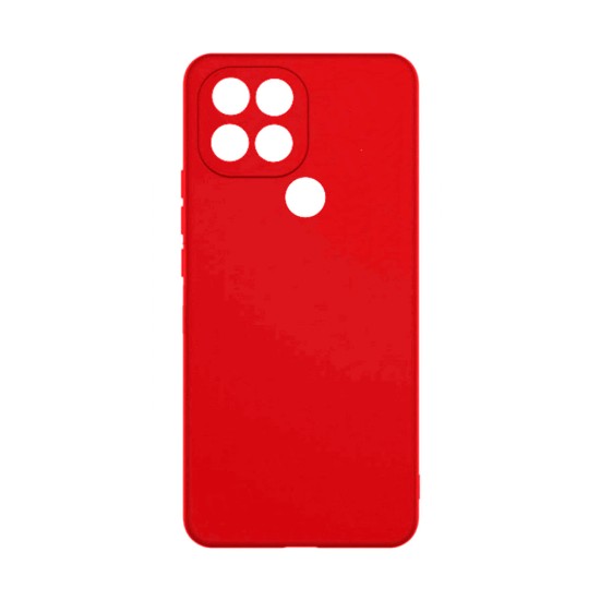 Capa de Silicone com Moldura de Câmera para Oppo A15 Vermelho